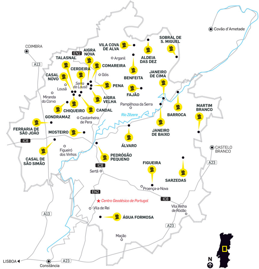 Mapa das 27 Aldeias de Xisto